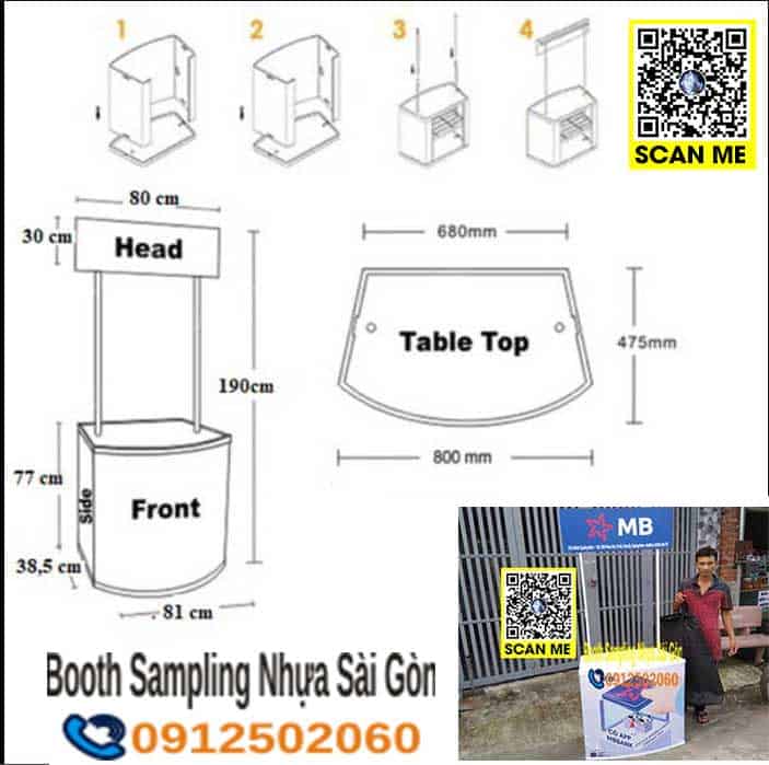 kich thuoc booth sampling nhua