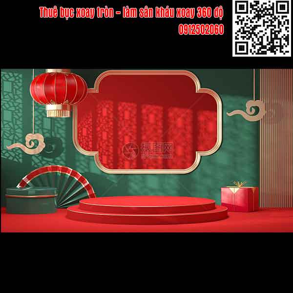 ý tưởng sân khấu đẹp - booth xoay tròn