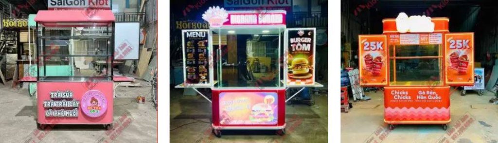 xe bán gà rán đẹp thiết kế