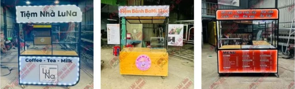 xe đẩy bán hàng - bánh