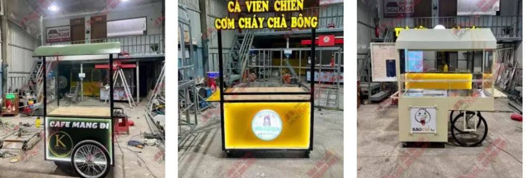 xe đẩy bán hàng cà phê mang đi