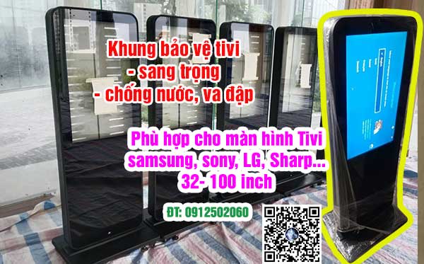 Xưởng sản xuất khung standee điện tử bảo vệ tivi