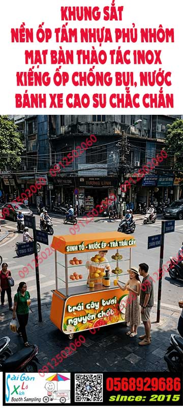 xe bán nước sinh tố trái cây nước ép take away