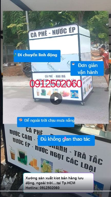 quầy kiot bán hàng ngoài trời
