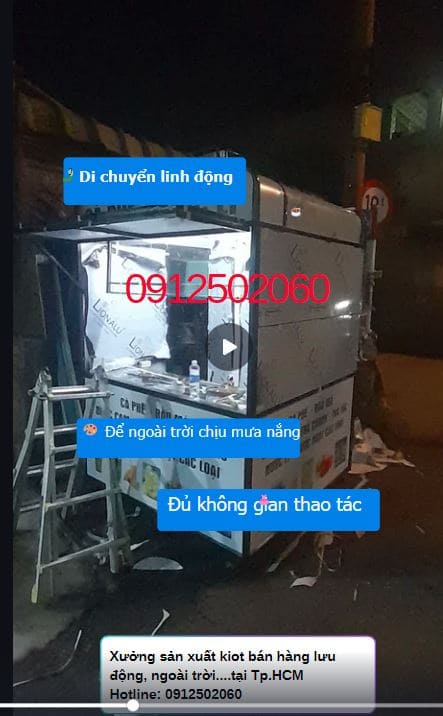 Quầy trà sữa Take Away sản xuất tại Hóc Môn