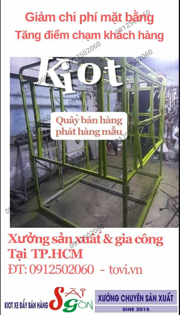 Xưởng Sản Xuất Kiot Bán Hàng Lưu Động Tại Hóc Môn