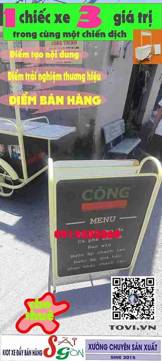 Cho thuê standee chữ a khung sắt tphcm