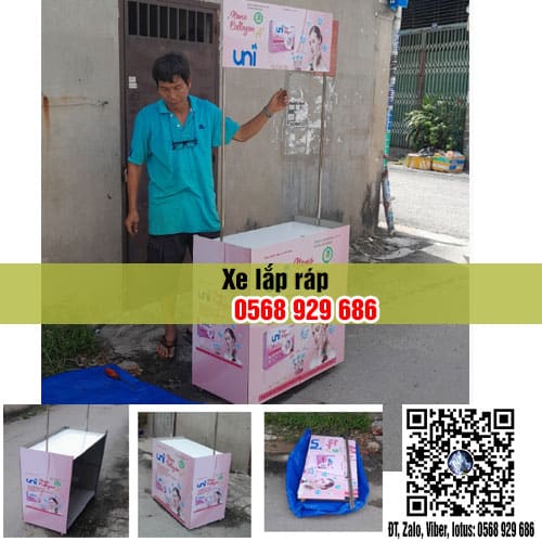 quầy phát hàng mẫu siêu thị gấp gọn cho thuê