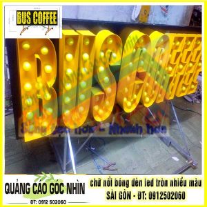 CHỮ NỔI GẮN ĐÈN LED BÓNG TRÒN Đẹp