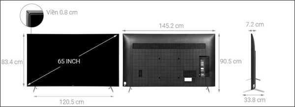 kich thuoc tivi 65 inch