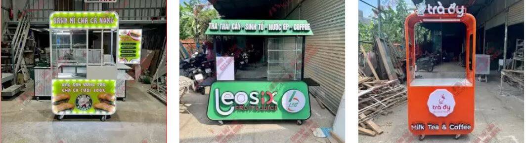 xe bán trái cây sinh tố đẹp