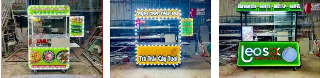 xe đẩy bán hàng- trà sữa