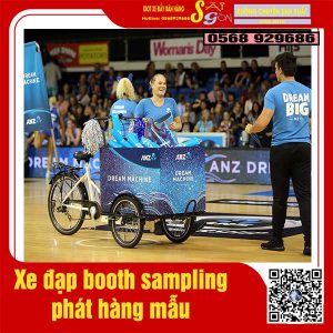 Sản xuất booth sampling bằng xe đạp