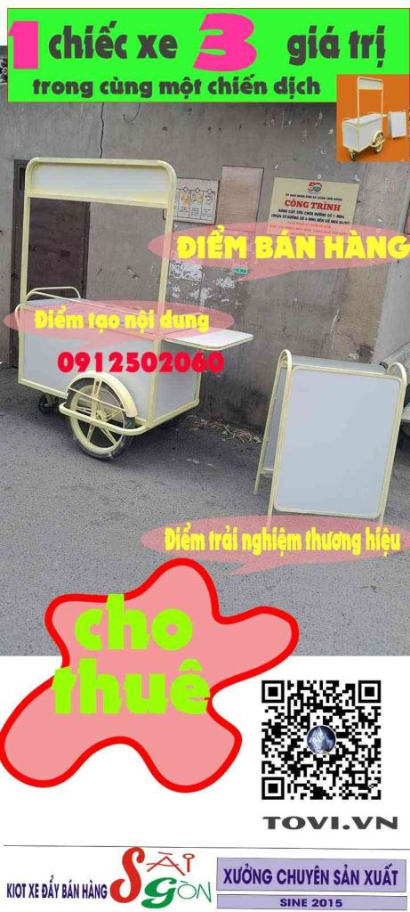 Tìm thuê xe cafe đẩy nước - bán hàng cho sự kiện