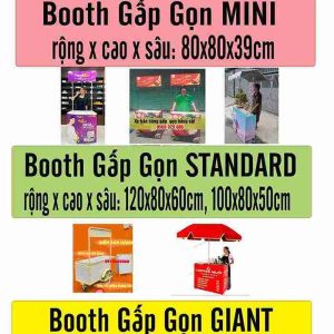 3 Mẫu Booth Gấp Gọn MINI – STANDARD – GIANT