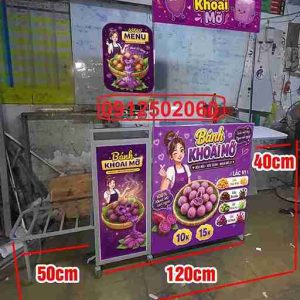 quâyf bán khoai mỡ gấp gọn
